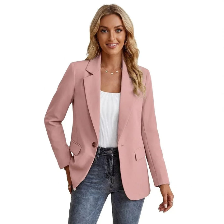 Enkelrijige getailleerde blazer met puntrevers