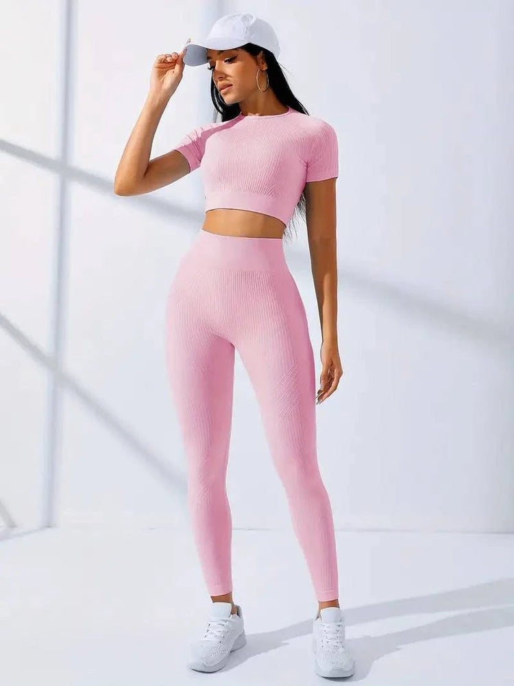
                  
                    Naadloze Tweedelige Gym Set voor Shape en Ondersteuning - SkinzLine
                  
                
