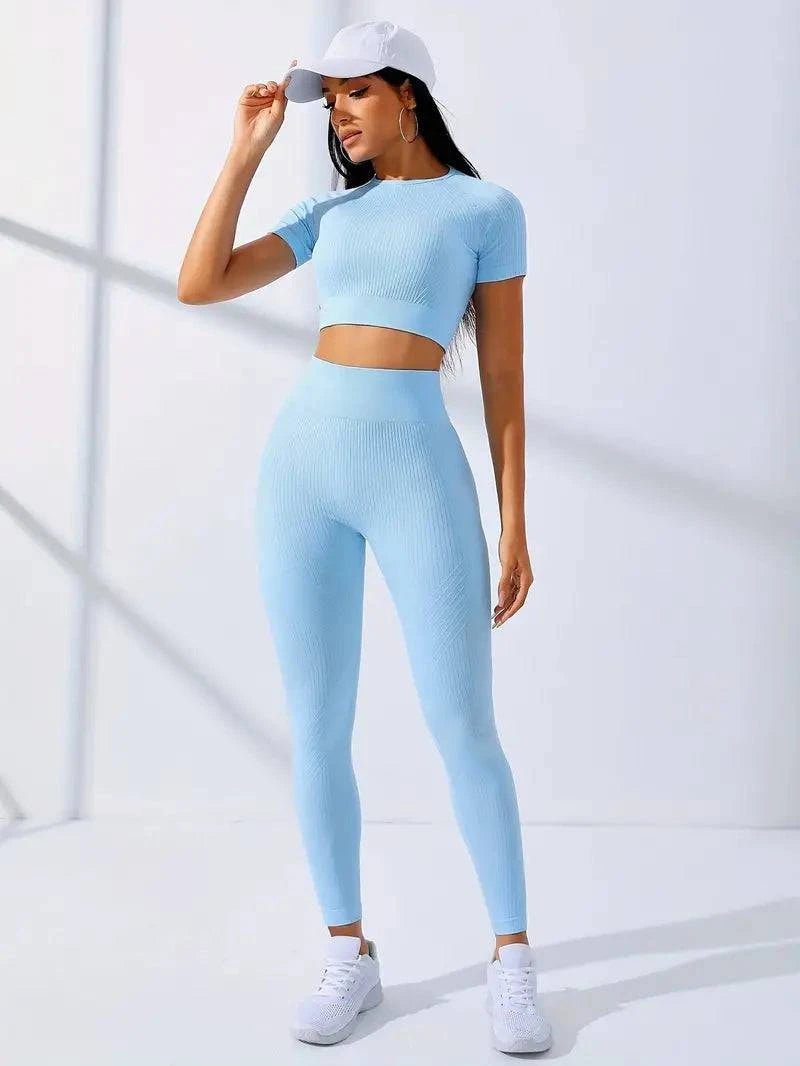 Naadloze Tweedelige Gym Set voor Shape en Ondersteuning - SkinzLine