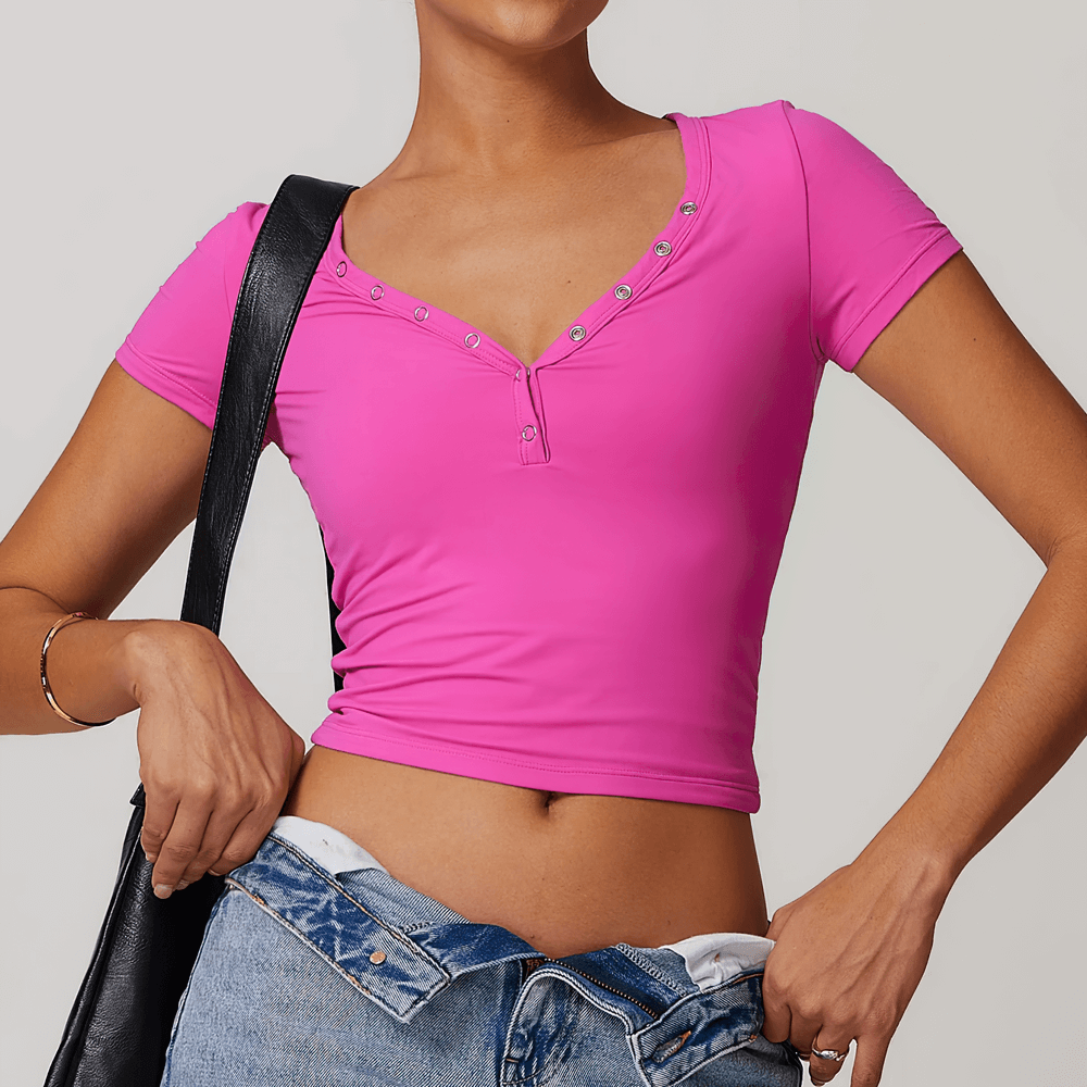 
                  
                    Dames V-Hals Top – Ademend & Sneldrogend - SkinzLine
                  
                