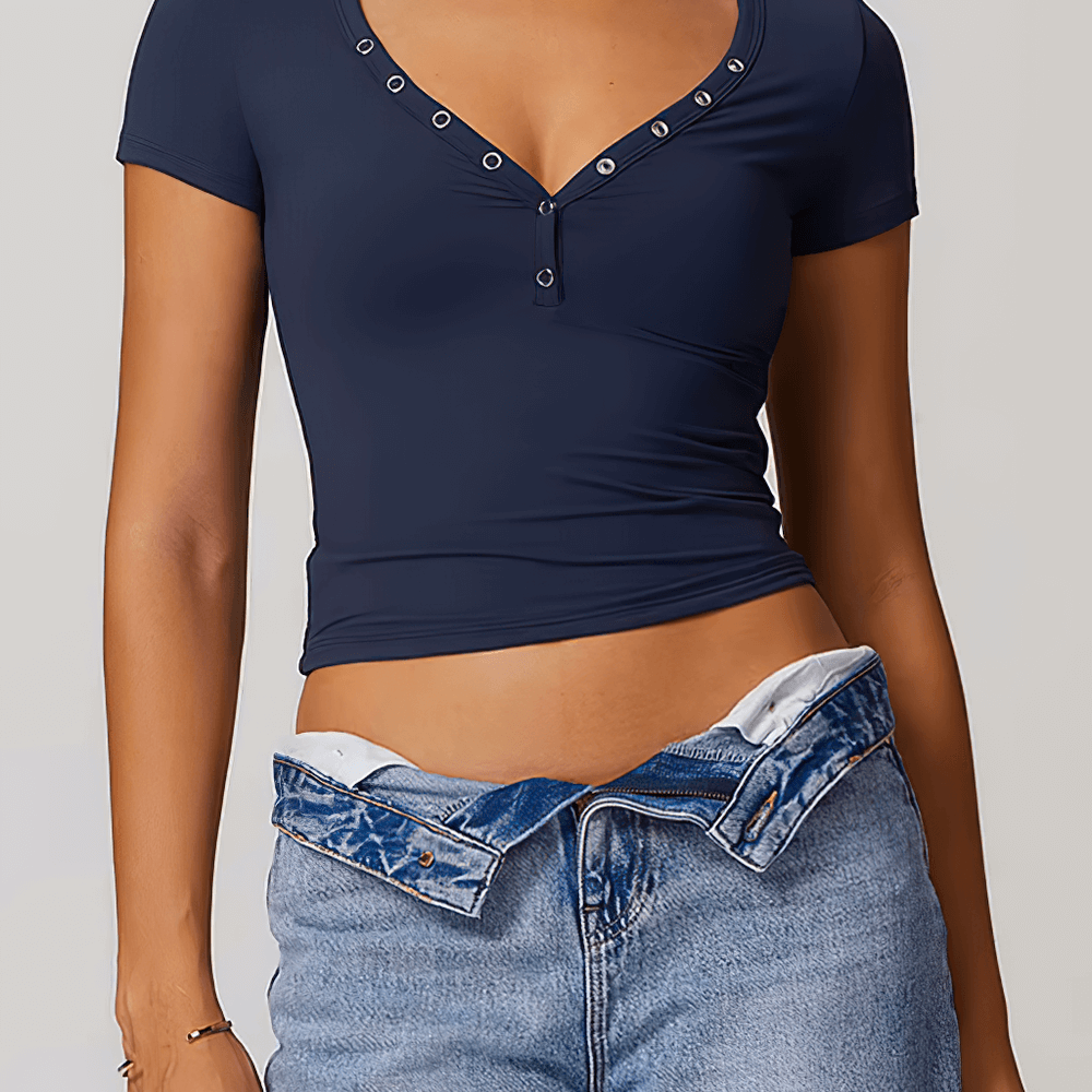 
                  
                    Dames V-Hals Top – Ademend & Sneldrogend - SkinzLine
                  
                