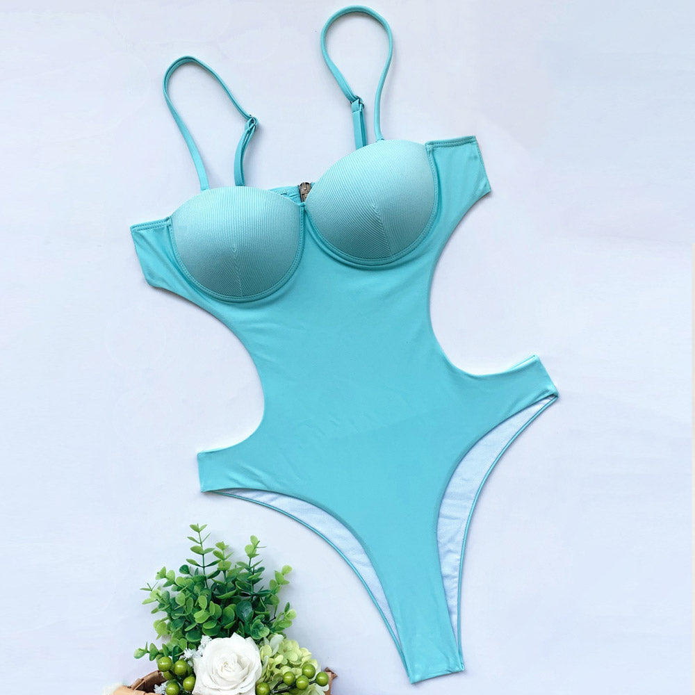 
                  
                    Sexy Rib Cut-Out Bandeau Monokini – Brazilian One Piece Badpak - SkinzLine
                  
                