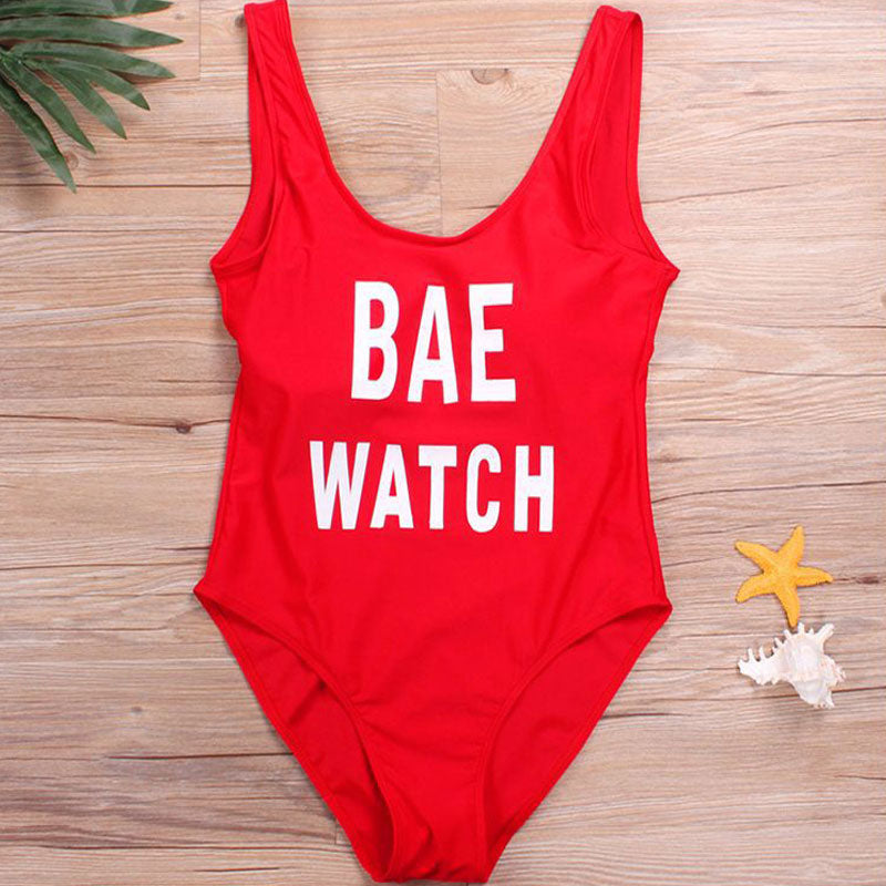 
                  
                    Trendy High Leg Slogan Brazilian Badpak – BAE WATCH Print - SkinzLine
                  
                