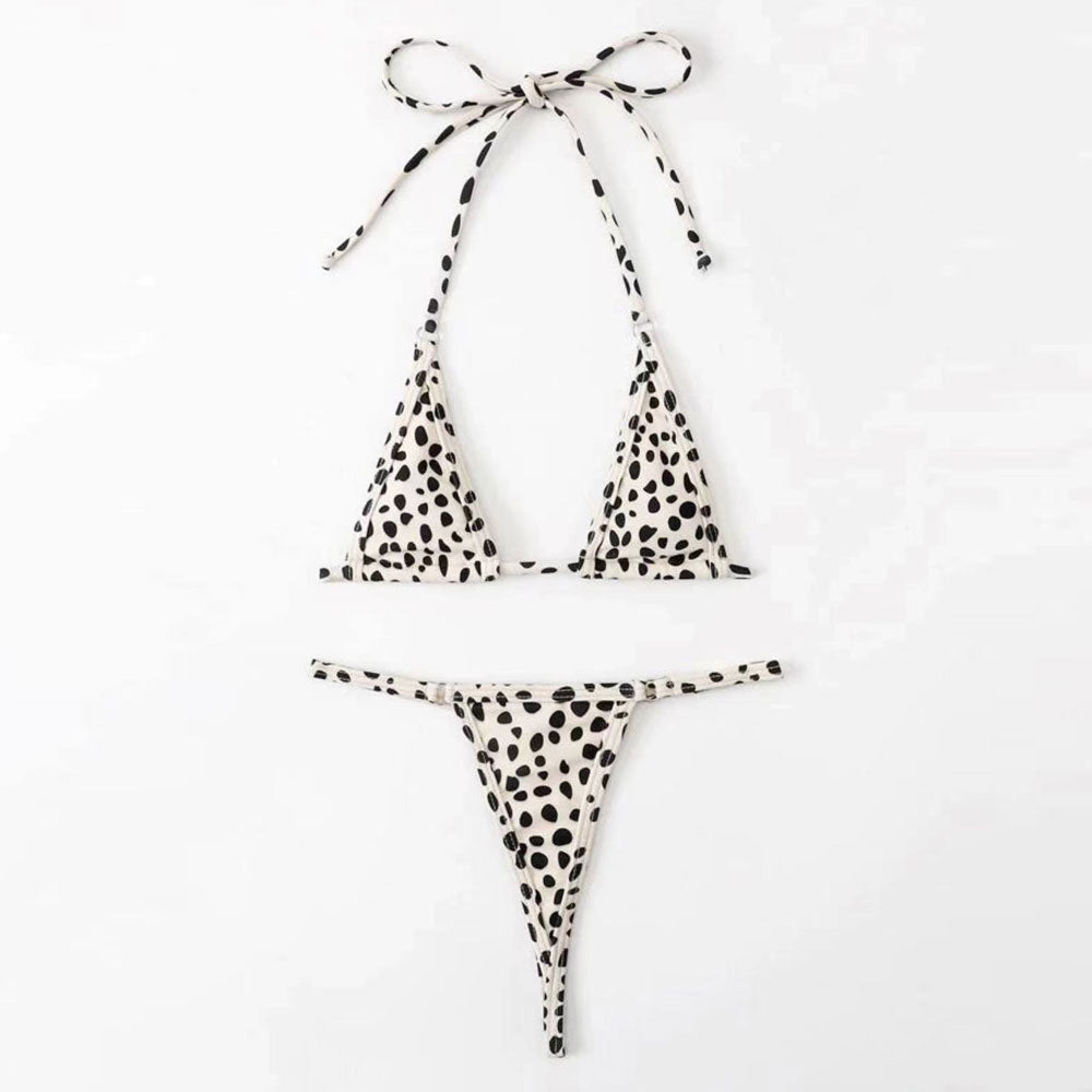 Sexy Polkadot Brazilian Bikini – Triangle Thong Bikini Set - SkinzLine