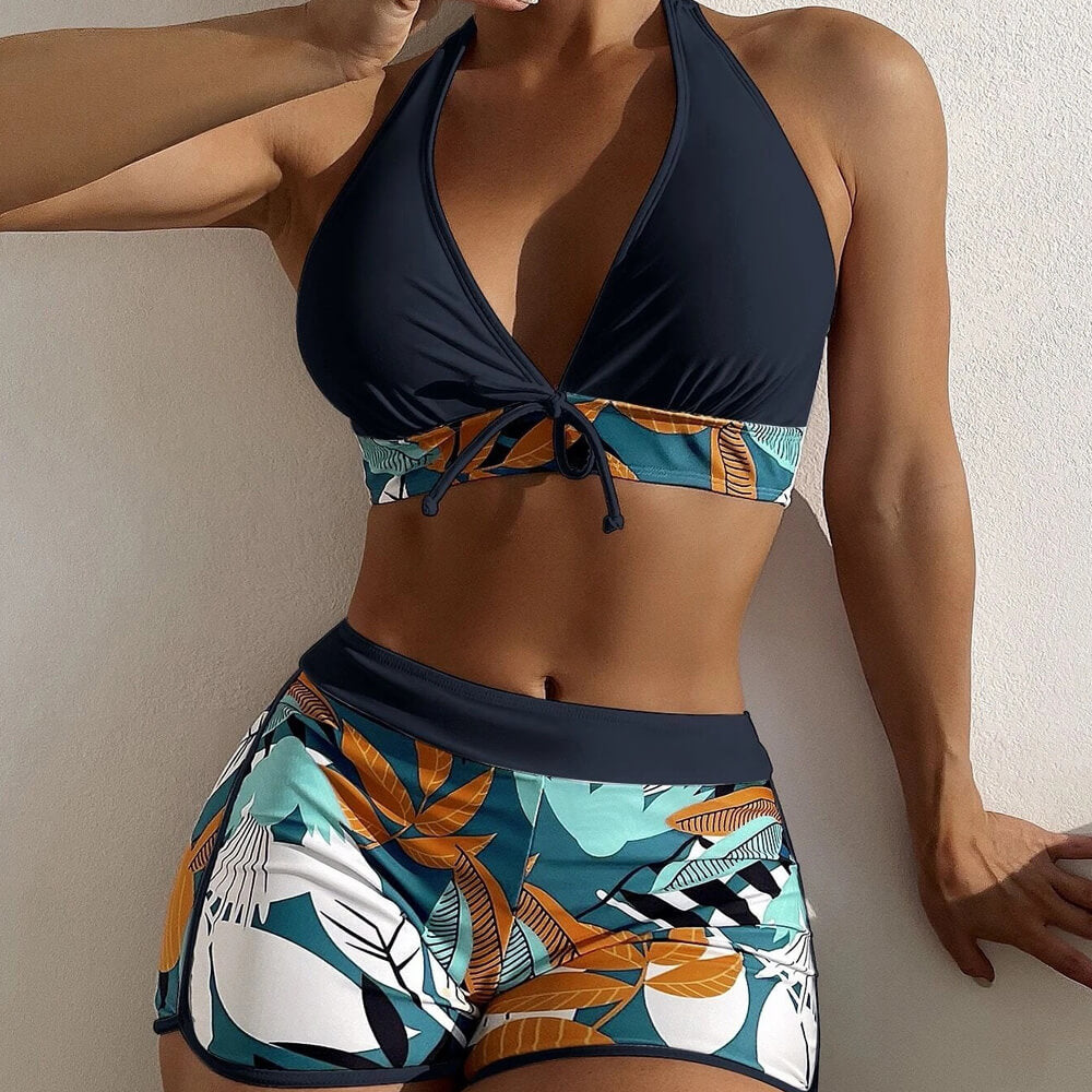
                  
                    Tropisch High Waist Short Bikini – Sportieve Two Piece Swimsuit - SkinzLine
                  
                