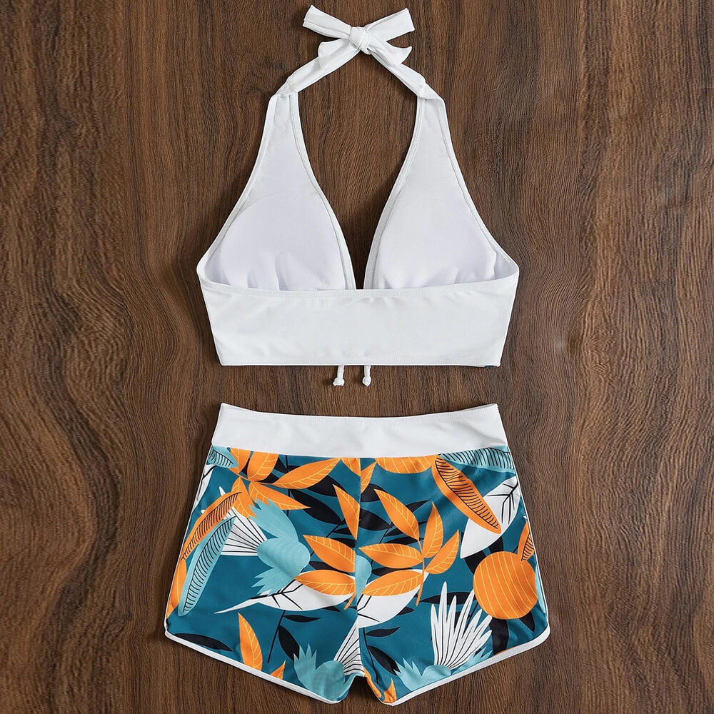 
                  
                    Tropisch High Waist Short Bikini – Sportieve Two Piece Swimsuit - SkinzLine
                  
                