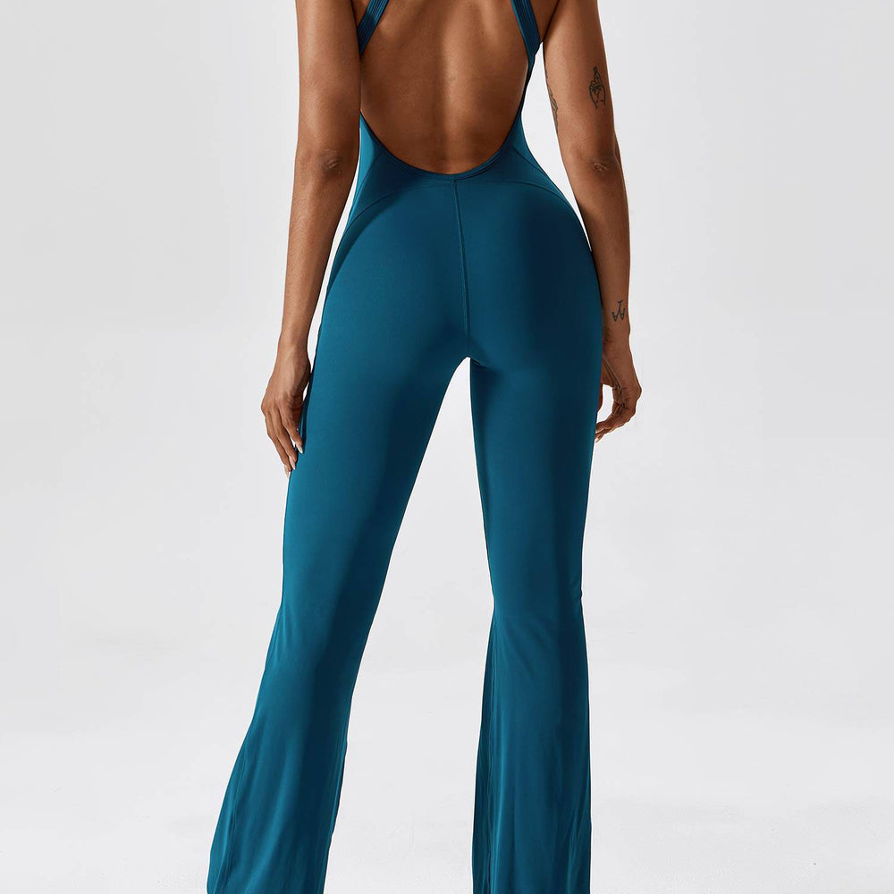 
                  
                    SkinzLine open-rug flared sport jumpsuit - SkinzLine
                  
                