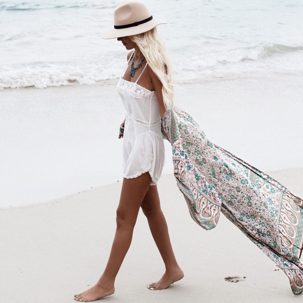 
                  
                    Bohemian Print Chiffon Maxi Strand Cover-Up – Licht, Luchtig & Stijlvol - SkinzLine
                  
                