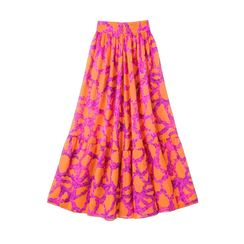 
                  
                    Tropische Touwprint Hoge Taille Tie Up Sarong Maxi Cover-Up - SkinzLine
                  
                