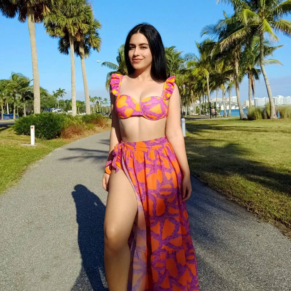 
                  
                    Tropische Touwprint Hoge Taille Tie Up Sarong Maxi Cover-Up - SkinzLine
                  
                