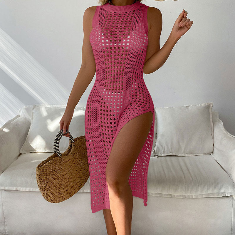 
                  
                    Verleidelijke Mouwloze Gehaakte Strandjurk met Hoge Split – Sexy & Trendy - SkinzLine
                  
                