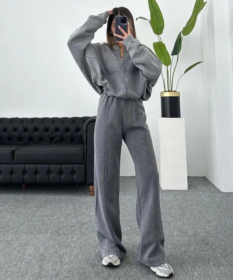 Livana Comfy Lounge Set Dames | Trendy en Comfortabele Tweedelige Outfit - SkinzLine