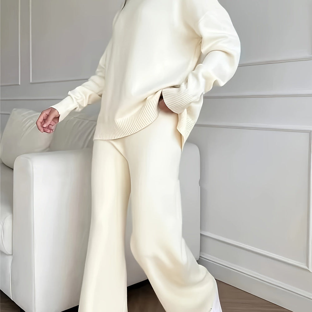 
                  
                    Elina | Luxe Gebreide Lounge Set Dames - Coltrui &amp; Broek - SkinzLine
                  
                
