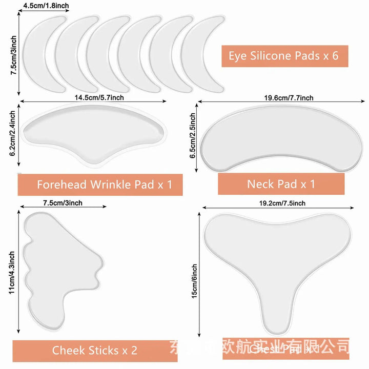 DermaSilva – Siliconen Anti-Rimpel Pad Set voor Gezicht, Hals &amp; Decolleté - SkinzLine