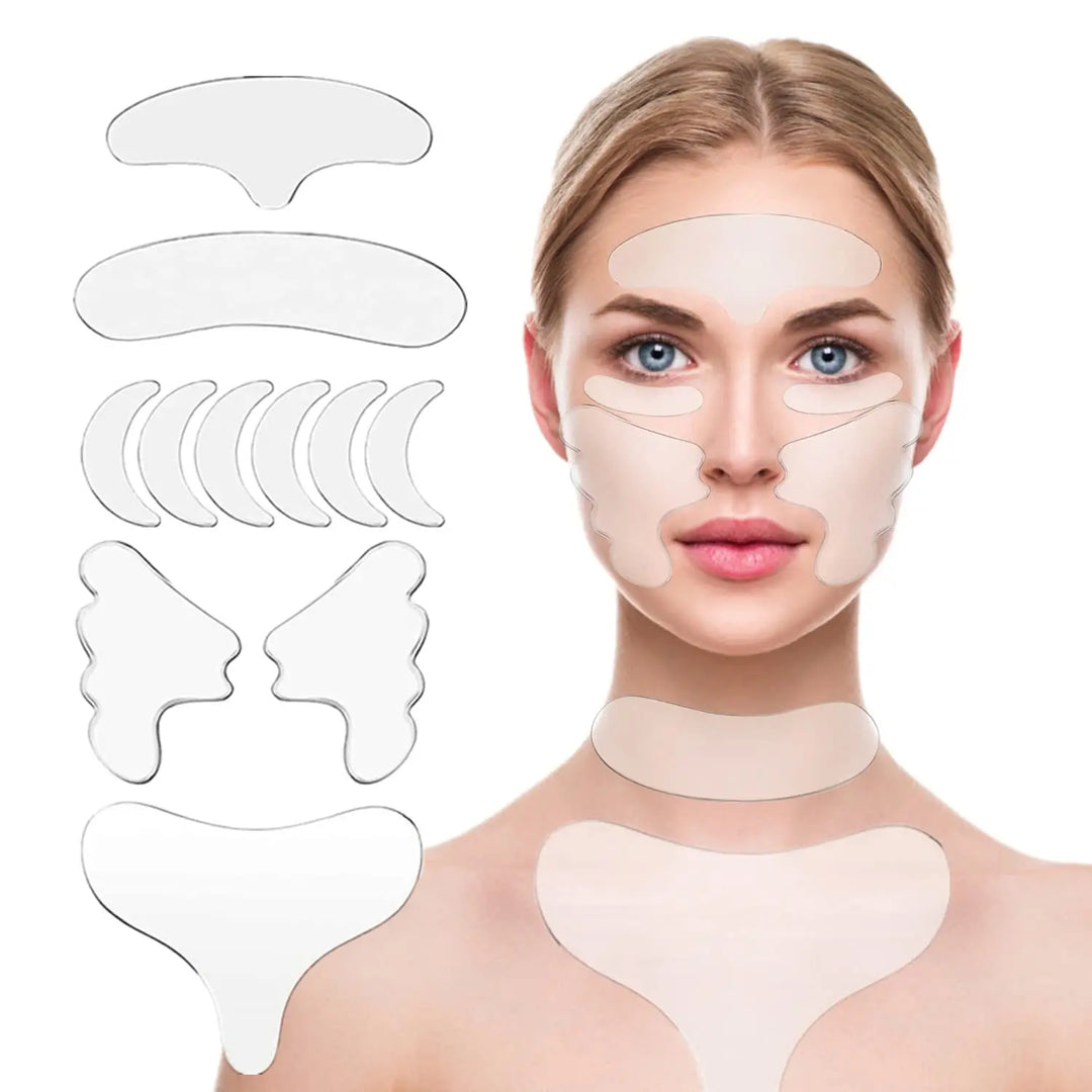 DermaSilva – Siliconen Anti-Rimpel Pad Set voor Gezicht, Hals &amp; Decolleté - SkinzLine