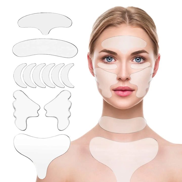 DermaSilva – Siliconen Anti-Rimpel Pad Set voor Gezicht, Hals &amp; Decolleté - SkinzLine