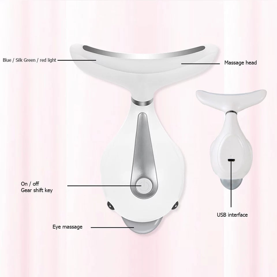 LED Photon Therapie Gezicht en Hals Lifting Massager - SkinzLine