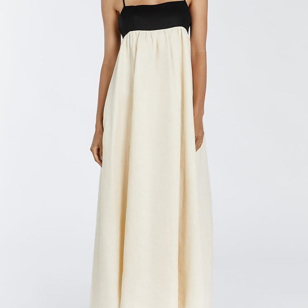 
                  
                    Duoza - Tweekleurige Empire Maxi Jurk - SkinzLine
                  
                