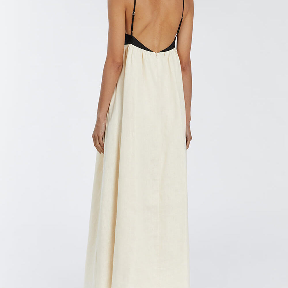 
                  
                    Duoza - Tweekleurige Empire Maxi Jurk - SkinzLine
                  
                