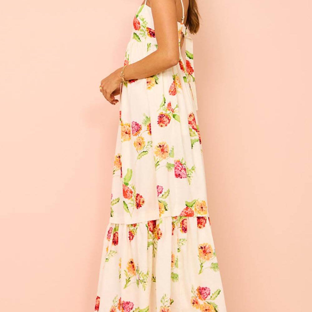 
                  
                    Florana - Maxi Jurk met Wildbloemen Print - SkinzLine
                  
                