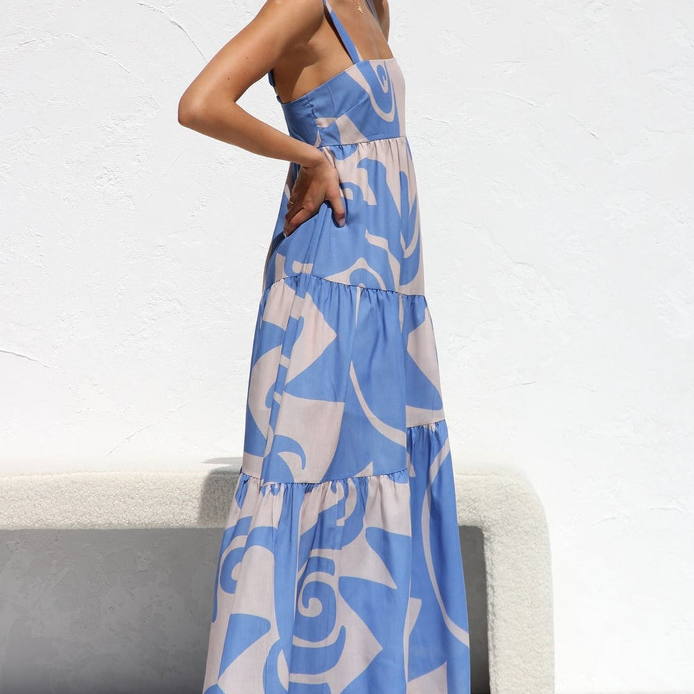 
                  
                    Oceana - Luchtige Maxi-jurk in Pastel Tinten - SkinzLine
                  
                