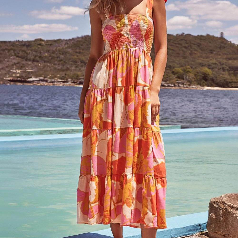 
                  
                    Solara - Zomerjurk met Tropische Print - SkinzLine
                  
                