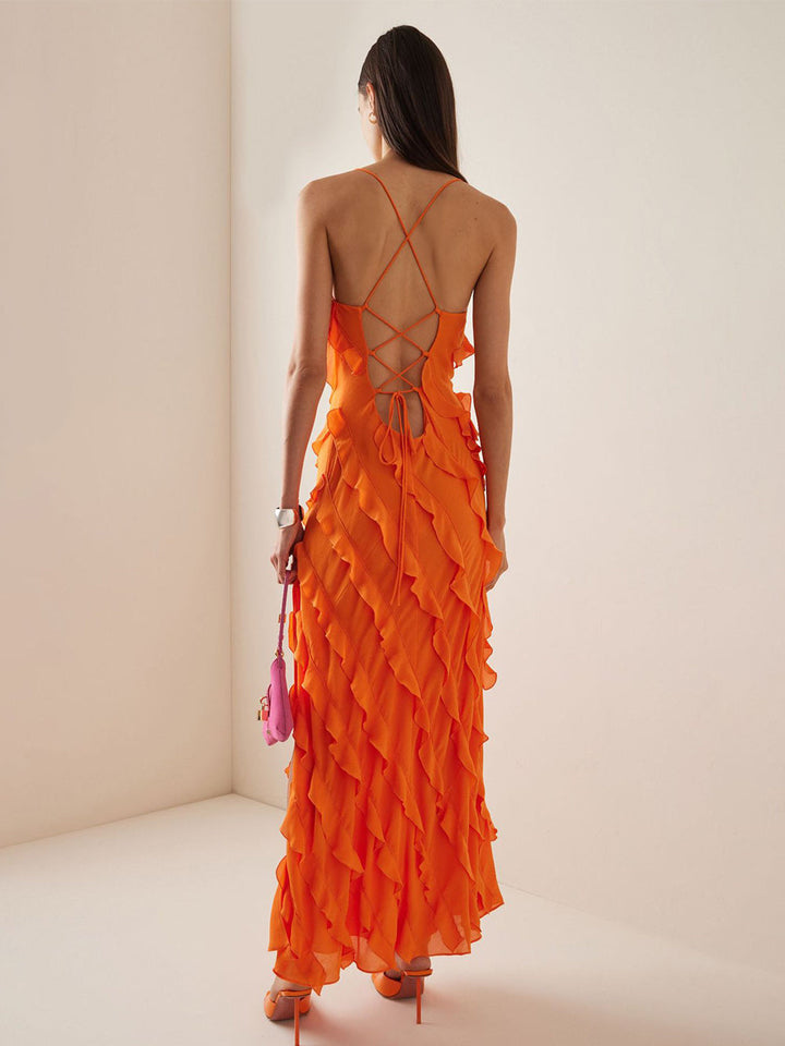 Tangoa - Chique Tango Jurk met Ruches en Split - SkinzLine