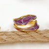 Nina | Gouden Wave Emaille Ring