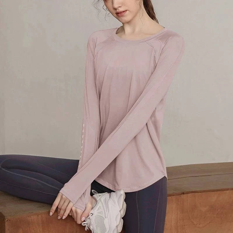 
                  
                    Fitness sporttop lange mouwen - losse pasvorm, plus-size - SkinzLine
                  
                