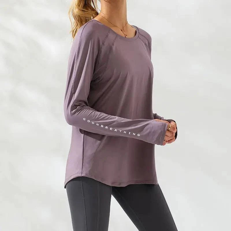 
                  
                    Fitness sporttop lange mouwen - losse pasvorm, plus-size - SkinzLine
                  
                