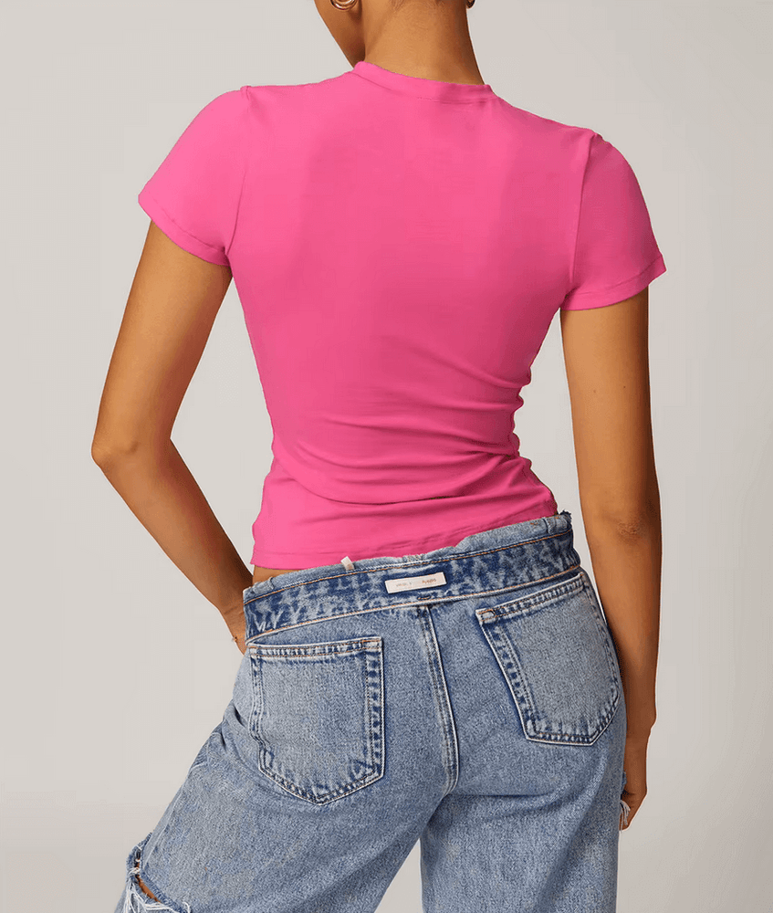 
                  
                    Dames Yoga T-Shirt – Ademend & Sneldrogend - SkinzLine
                  
                