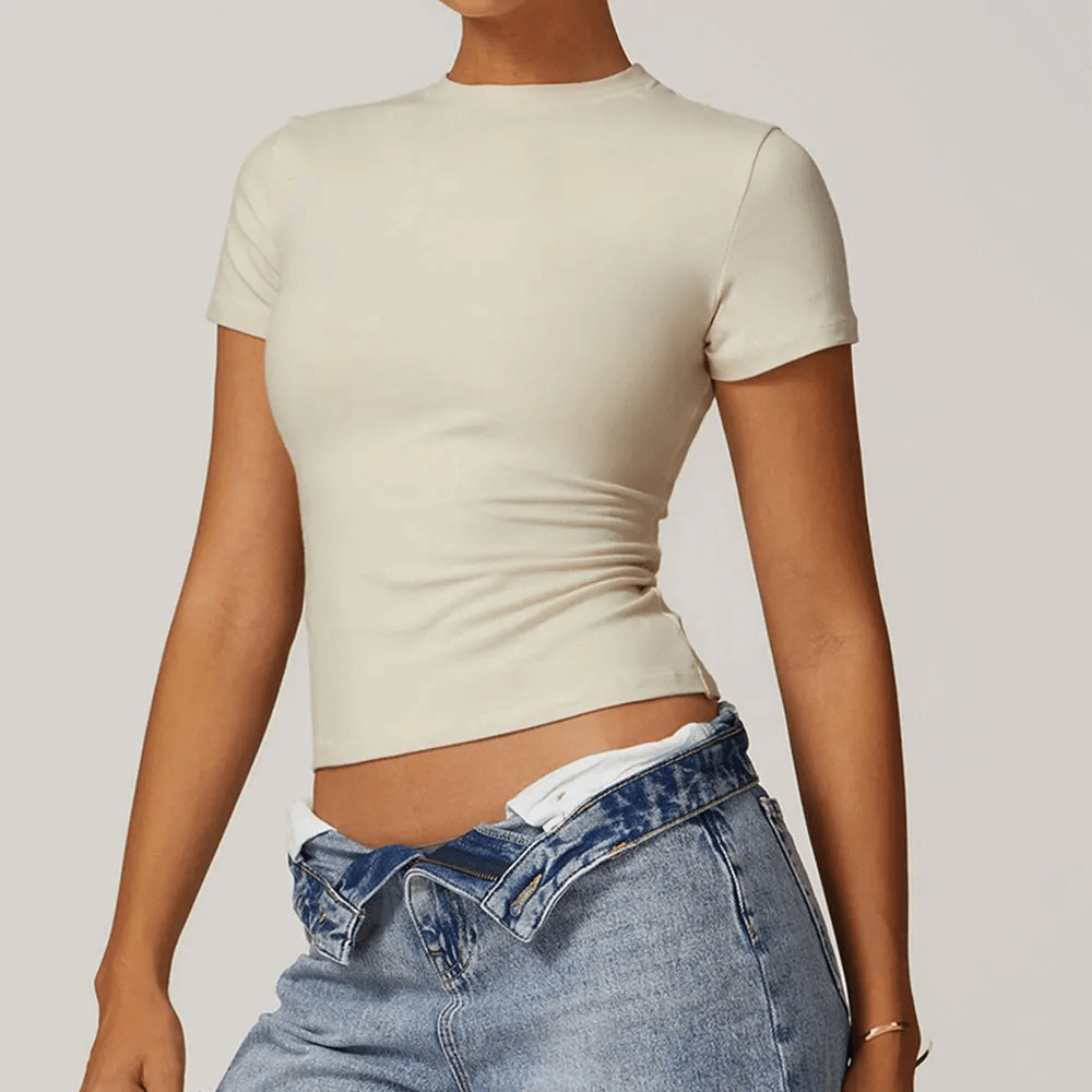 
                  
                    Dames Yoga T-Shirt – Ademend & Sneldrogend - SkinzLine
                  
                
