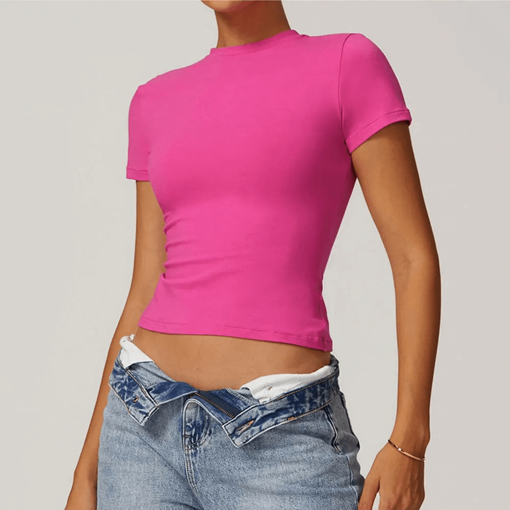 
                  
                    Dames Yoga T-Shirt – Ademend & Sneldrogend - SkinzLine
                  
                