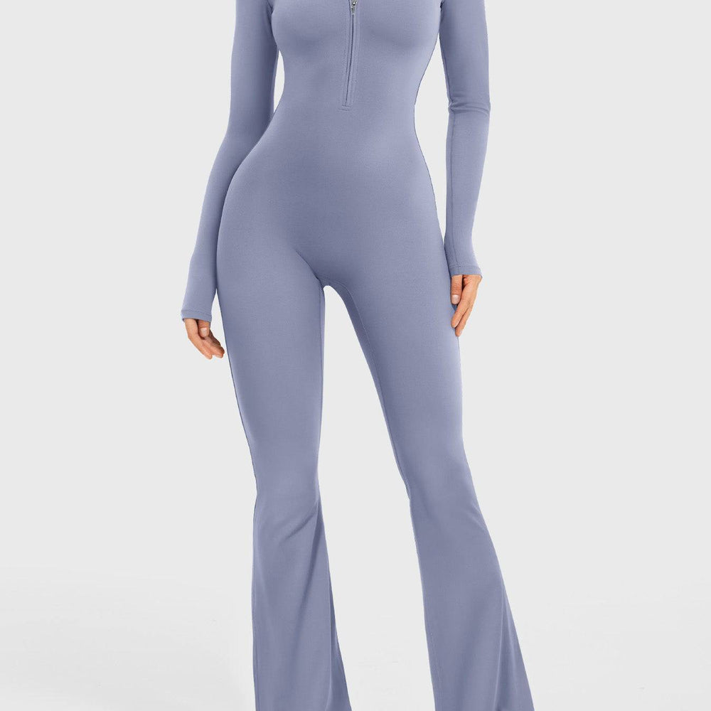 
                  
                    Naadloze Sport Jumpsuit – Lange Mouwen & Flared Pijpen - SkinzLine
                  
                