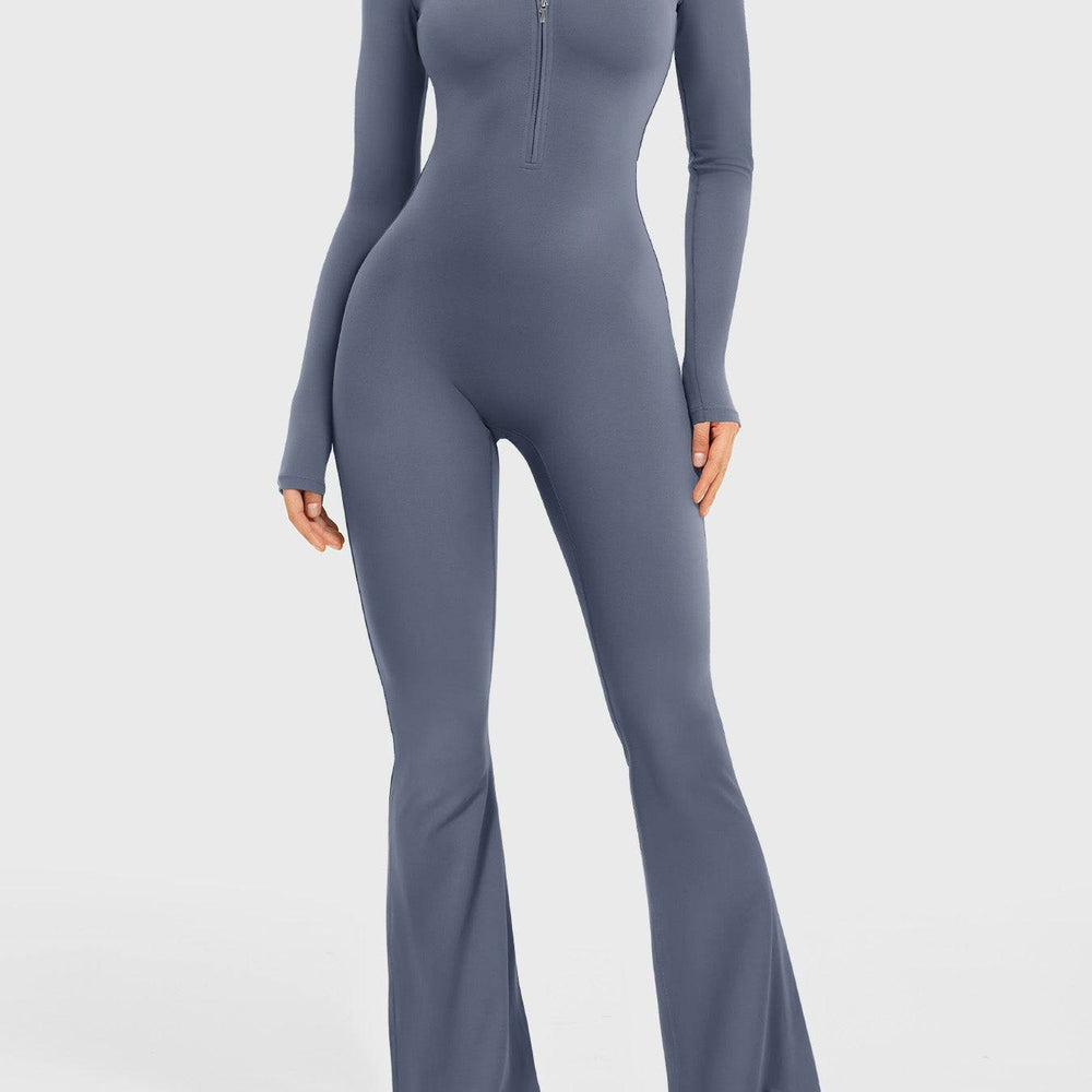 
                  
                    Naadloze Sport Jumpsuit – Lange Mouwen & Flared Pijpen - SkinzLine
                  
                