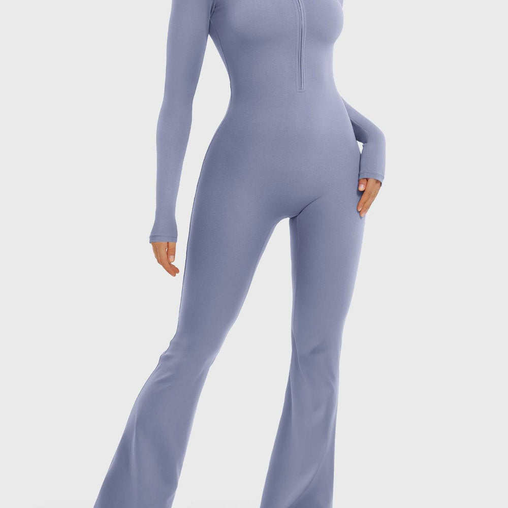 
                  
                    Naadloze Sport Jumpsuit – Lange Mouwen & Flared Pijpen - SkinzLine
                  
                