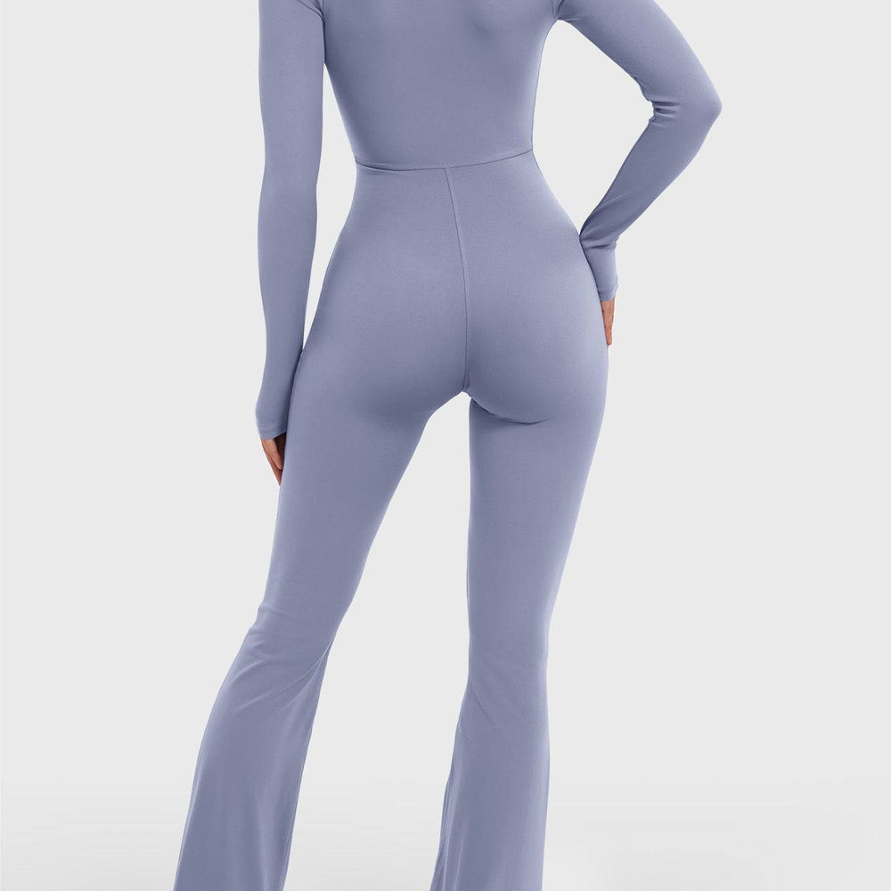
                  
                    Naadloze Sport Jumpsuit – Lange Mouwen & Flared Pijpen - SkinzLine
                  
                