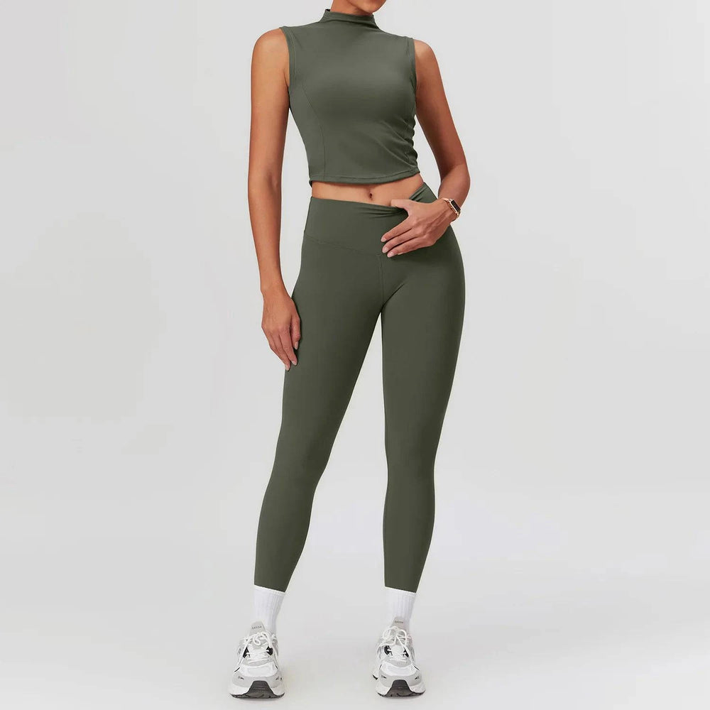 
                  
                    Tweedelige Sportset – Legging & Mouwloze Top - SkinzLine
                  
                