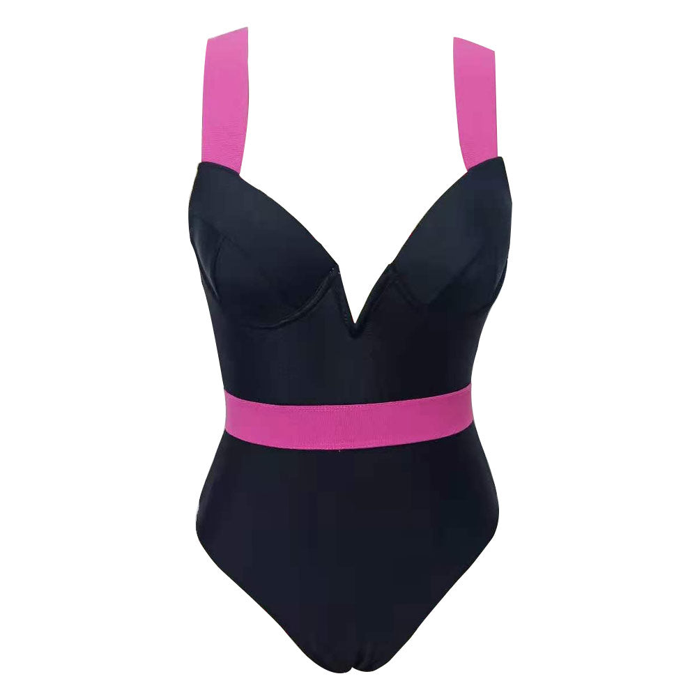 
                  
                    Verleidelijk Hoog uitgesneden V-hals Onderwire Brazilian One-Piece Badpak - SkinzLine
                  
                
