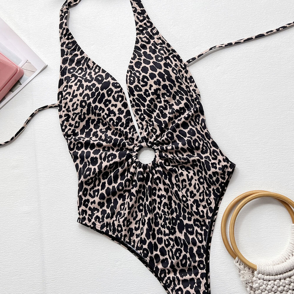 
                  
                    Wild Chic Luipaard Print Diepe V-Hals Badpak - SkinzLine
                  
                