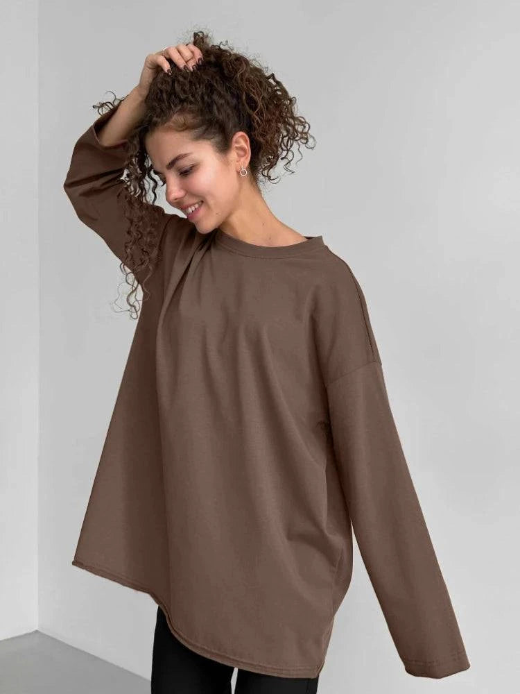Oversized long sleeve shirt - Sportkleding Gymkleding Fitnesskleding - SkinzLine