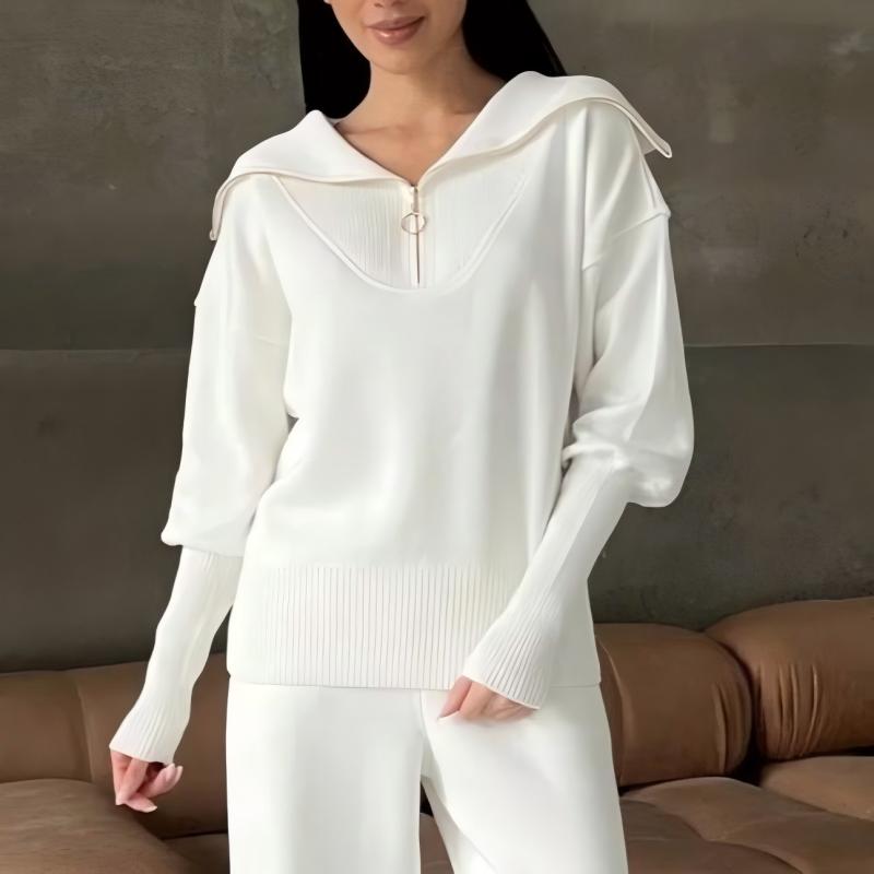 
                  
                    Larina | Warme Dames Lounge Set met Halve Rits - SkinzLine
                  
                
