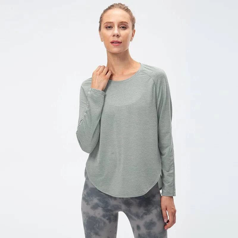 Naadloze Sporttop met Lange Mouwen – Plus-Size - SkinzLine