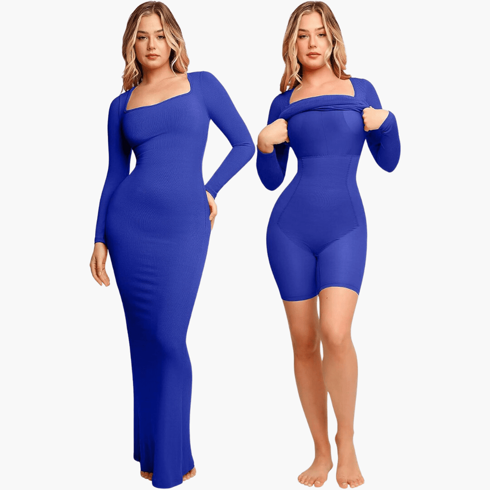 
                  
                    2-in-1 Shapewear Jurk met Lange Mouwen en Ingebouwd Korset - SkinzLine
                  
                