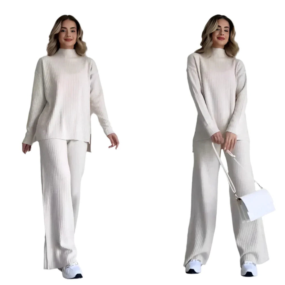 Eloria | Dames Lounge Set met Coltrui en Broek - SkinzLine