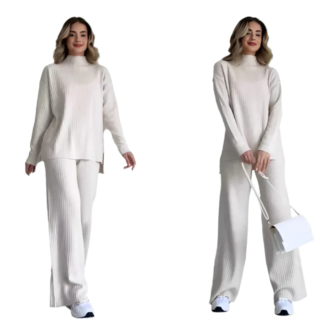 Eloria | Dames Lounge Set met Coltrui en Broek - SkinzLine