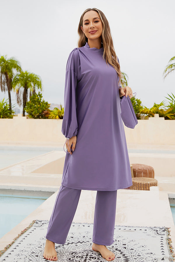 
                  
                    Womens Muslims Swimsuits 3 Pieces Full Cover Burkinis Modest Swimwear Rash Guard - SkinzLine
                  
                