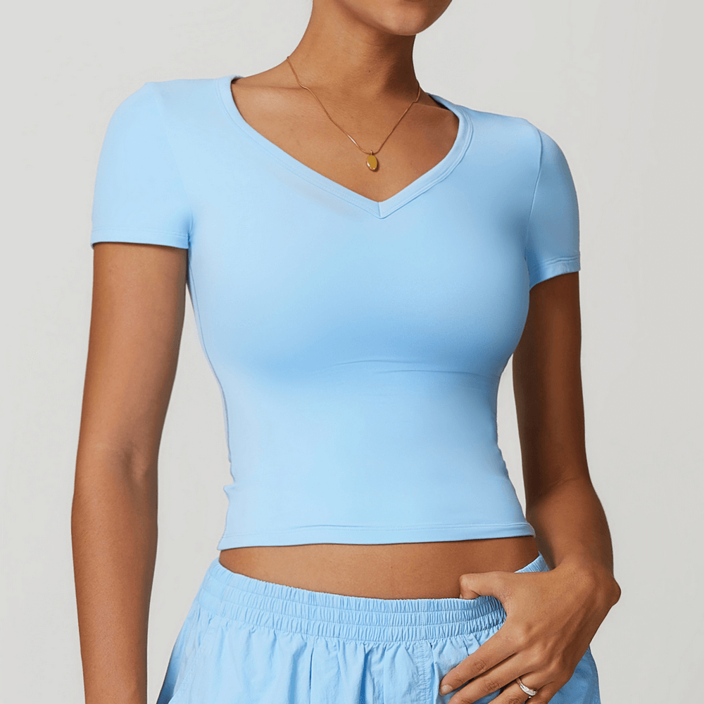 
                  
                    Dames Sport T-Shirt V-Hals – Sneldrogend - SkinzLine
                  
                