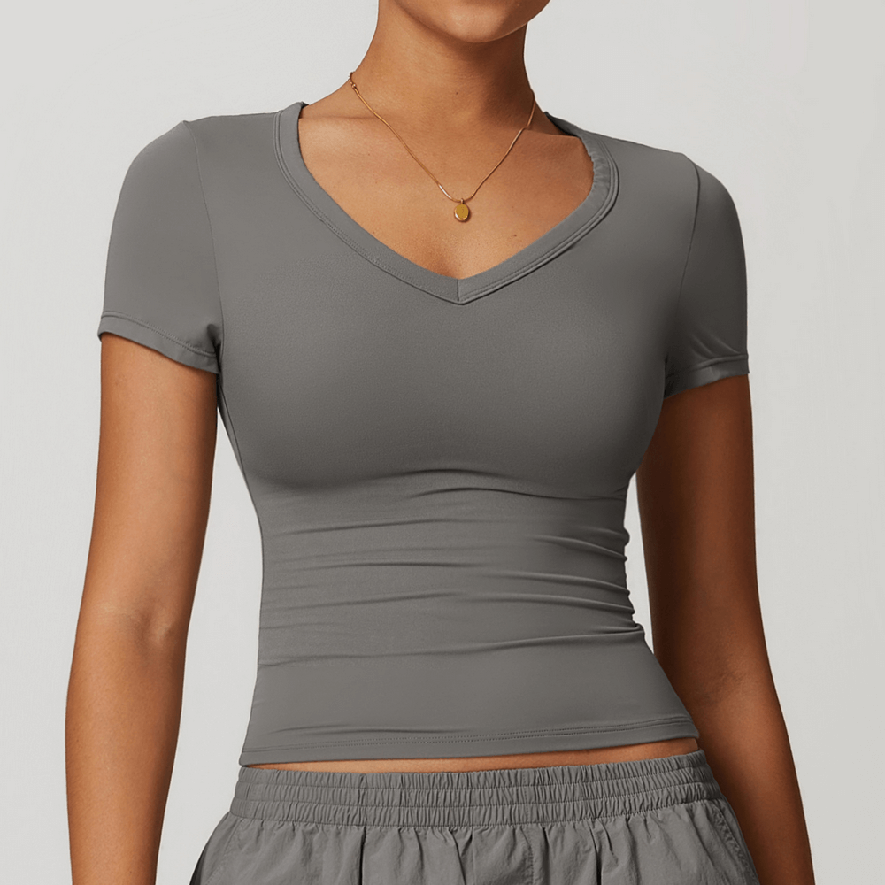 
                  
                    Dames Sport T-Shirt V-Hals – Sneldrogend - SkinzLine
                  
                