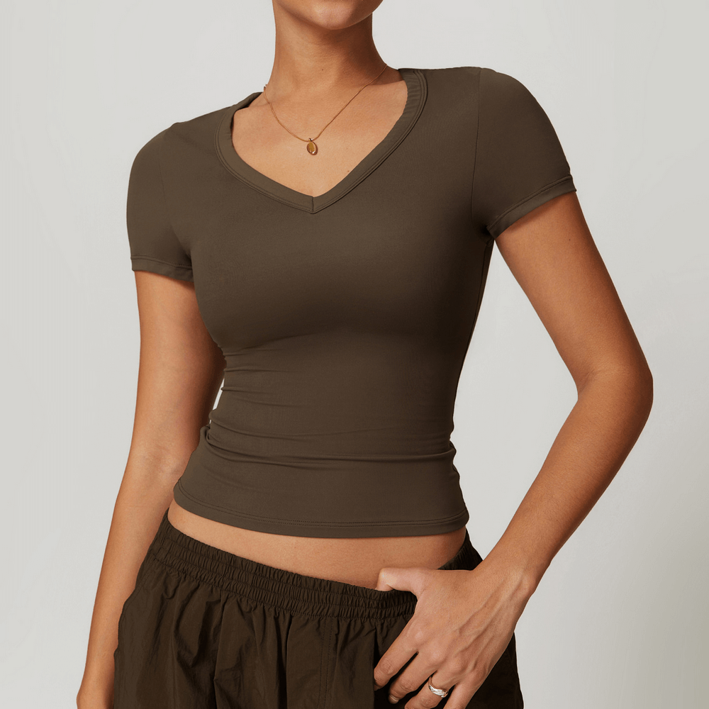 
                  
                    Dames Sport T-Shirt V-Hals – Sneldrogend - SkinzLine
                  
                